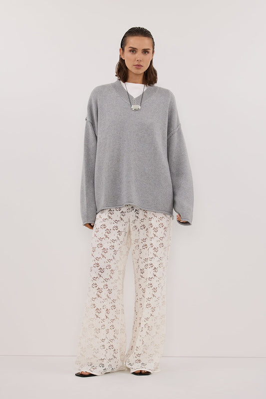 LOULA WHITE LACE PANT