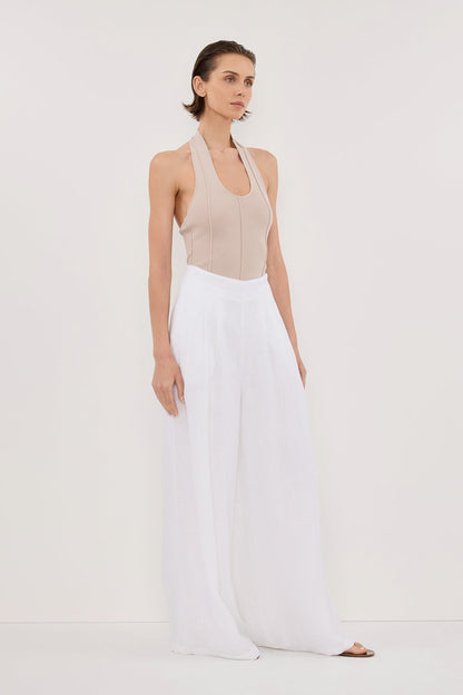 CODY WHITE WIDE LINEN PANT