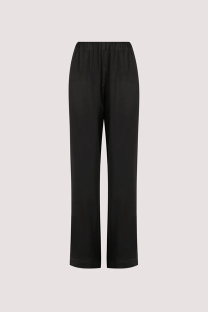 MONICA BLACK SATIN PANT