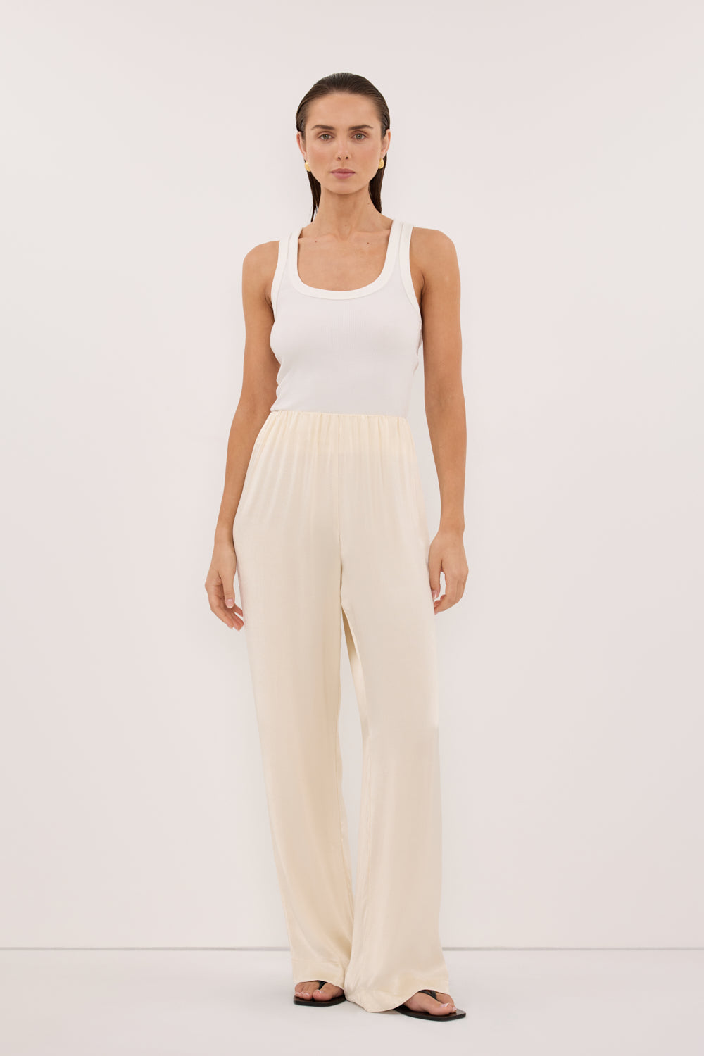 MONICA CREAM SATIN PANT