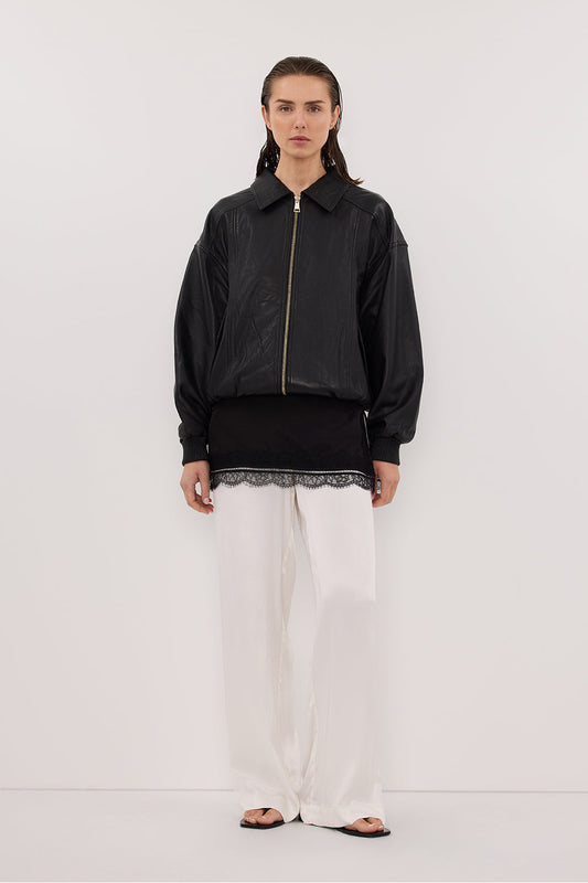 MONICA WHITE SATIN PANT