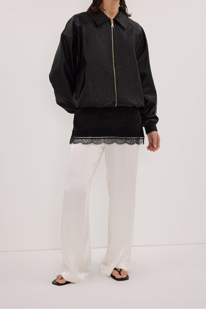 MONICA WHITE SATIN PANT