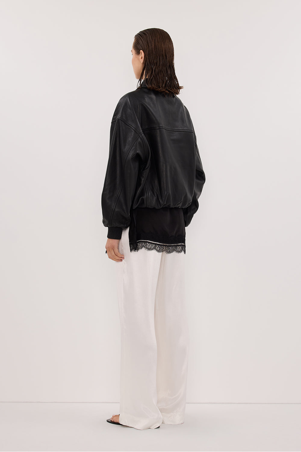 MONICA WHITE SATIN PANT