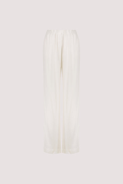 MONICA WHITE SATIN PANT