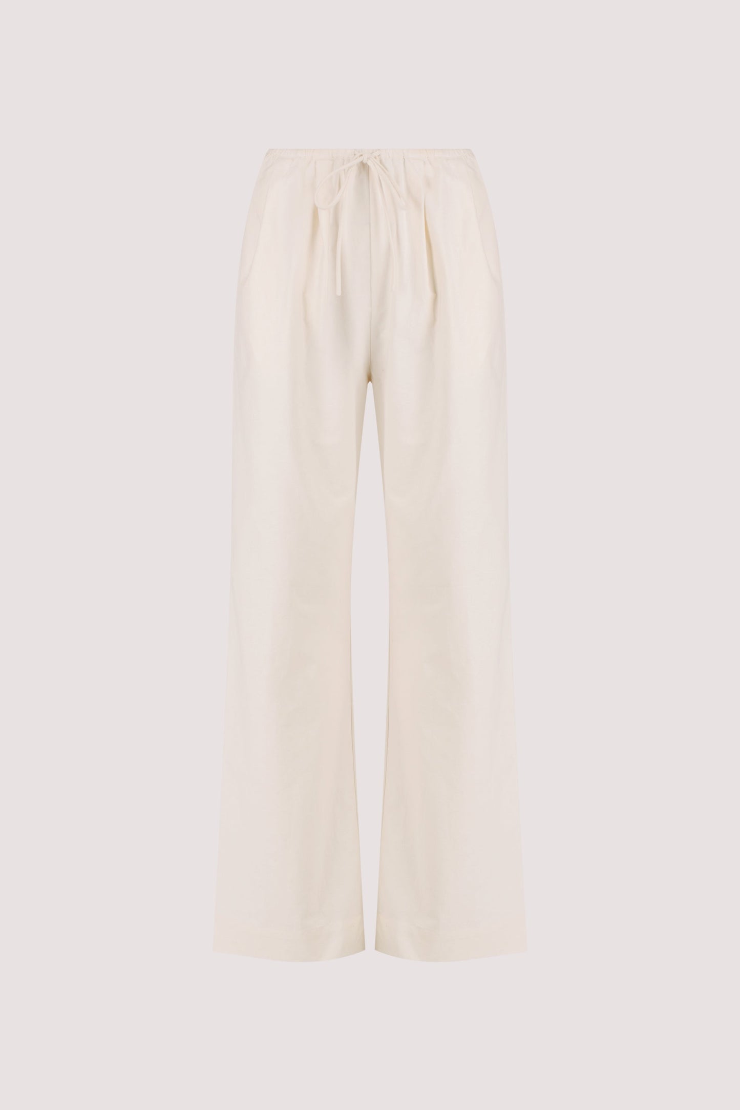 RHEA CREAM COTTON DRAWSTRING PANT
