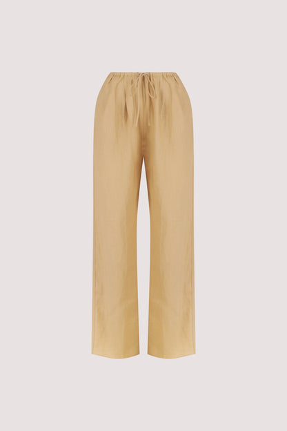 LUNE TAN LINEN PANT