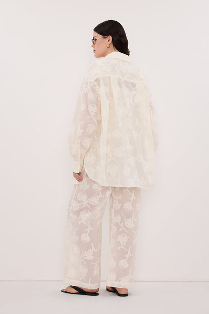 AZALEA OFF WHITE JACQUARD PANT