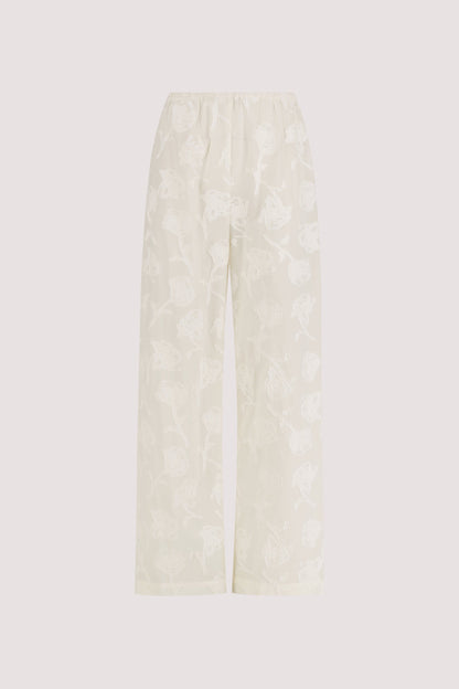 AZALEA OFF WHITE JACQUARD PANT