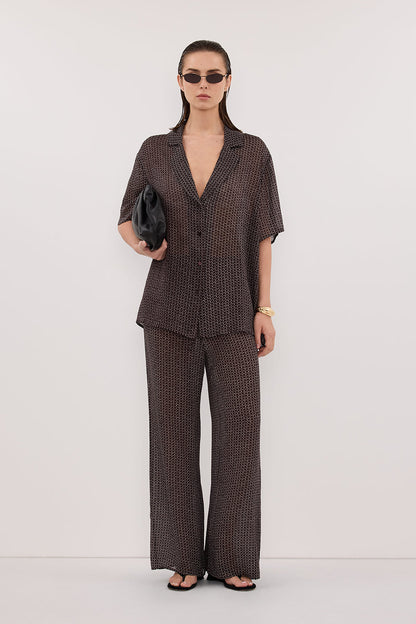 TIA CHOC MICRO CHECK PANT