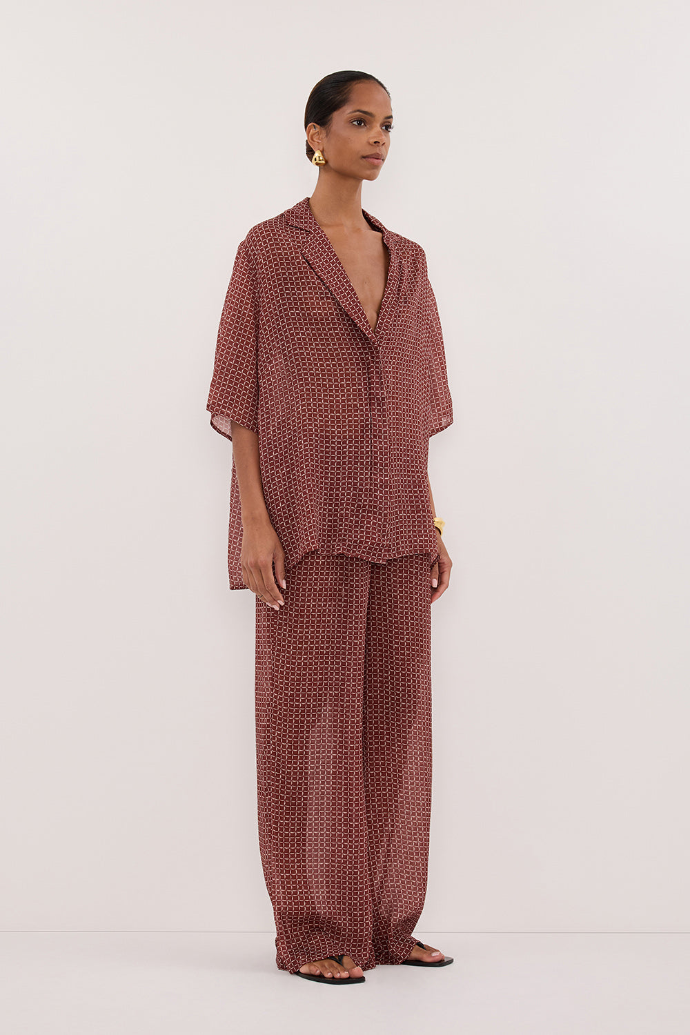 TIA SAHARA MICRO CHECK PANT