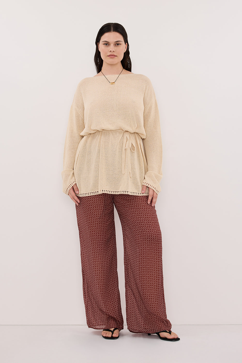 TIA SAHARA MICRO CHECK PANT