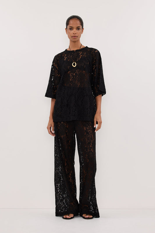 WILMA BLACK LACE PANT