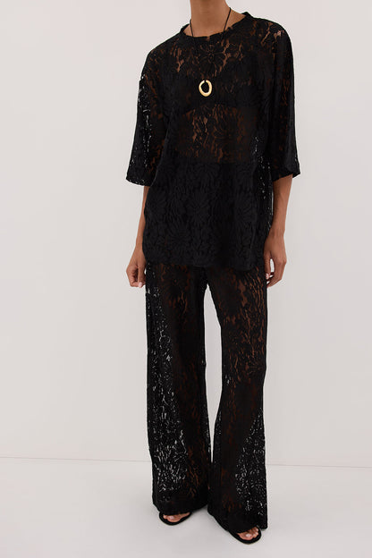 WILMA BLACK LACE PANT