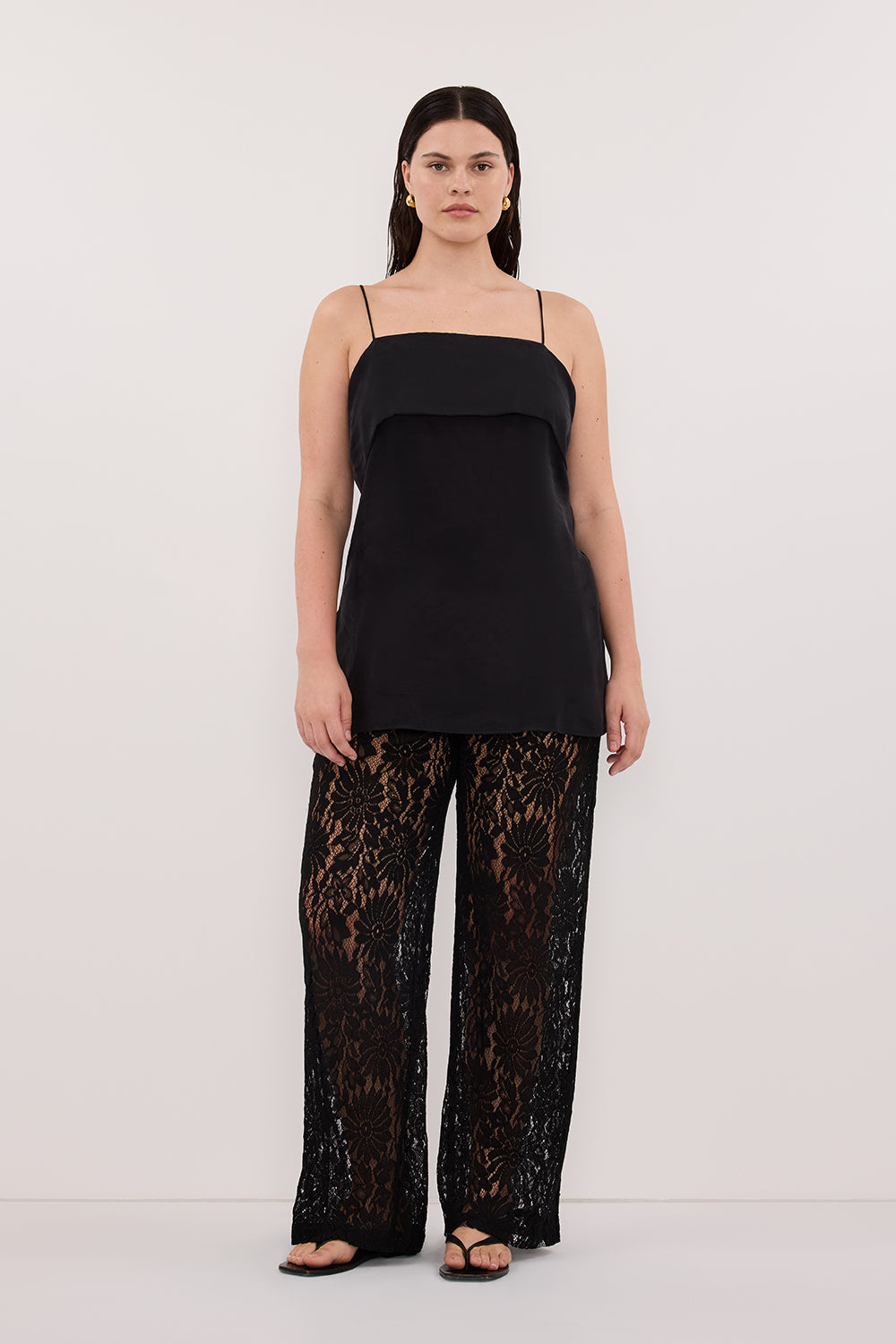 WILMA BLACK LACE PANT