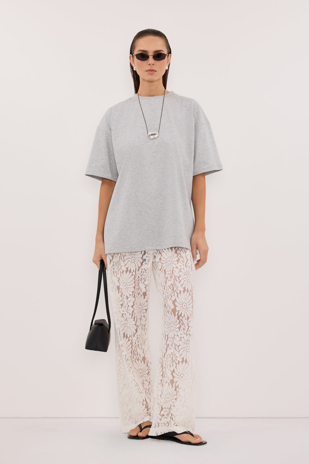 WILMA WHITE LACE PANT