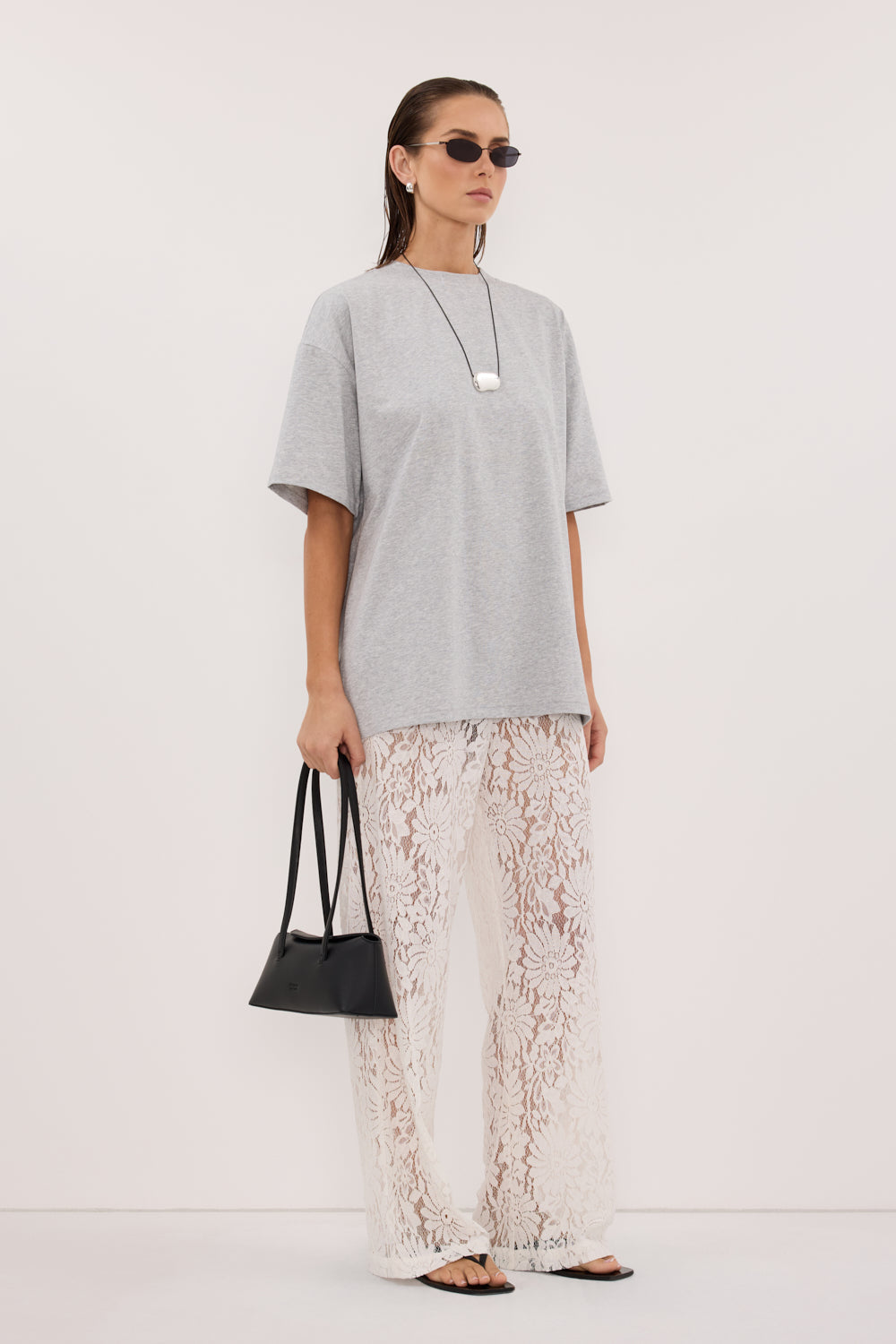 WILMA WHITE LACE PANT