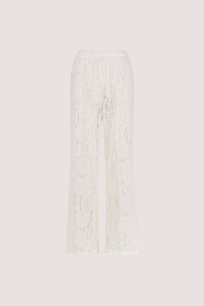 WILMA WHITE LACE PANT