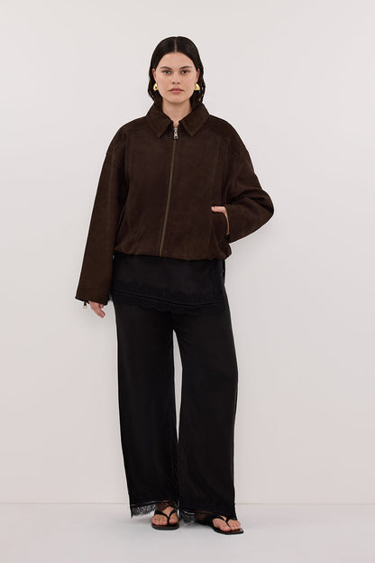 ANDREA BLACK CUPRO LACE PANT