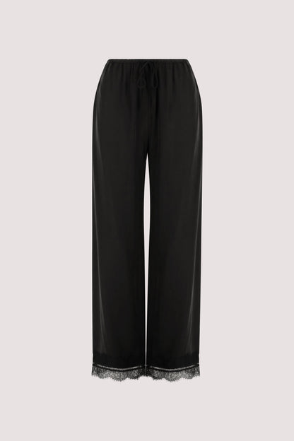 ANDREA BLACK CUPRO LACE PANT