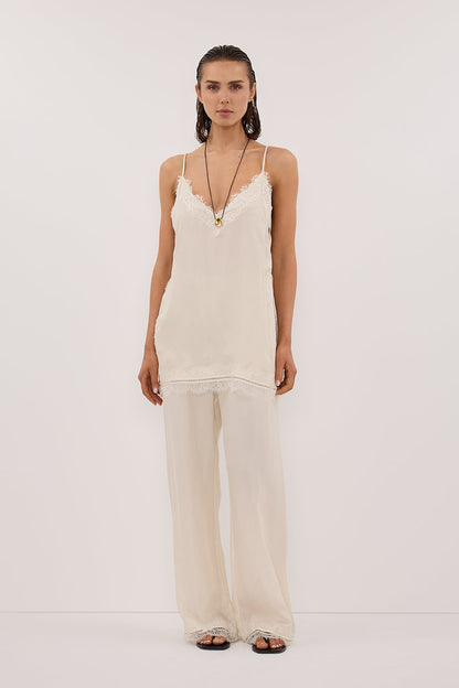 ANDREA SANDSTONE CUPRO LACE PANT