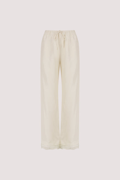 ANDREA SANDSTONE CUPRO LACE PANT