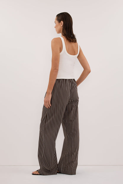 SABLE BITTER CHOC SILK BLEND PANT