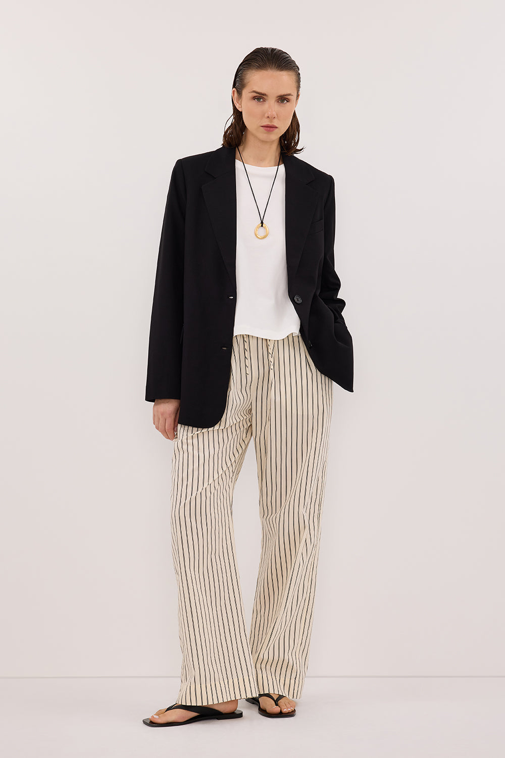 SABLE CREAM SILK BLEND PANT