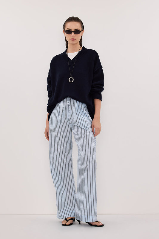 SABLE ICE BLUE SILK BLEND PANT