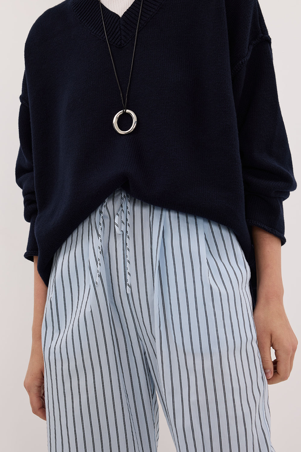 SABLE ICE BLUE SILK BLEND PANT