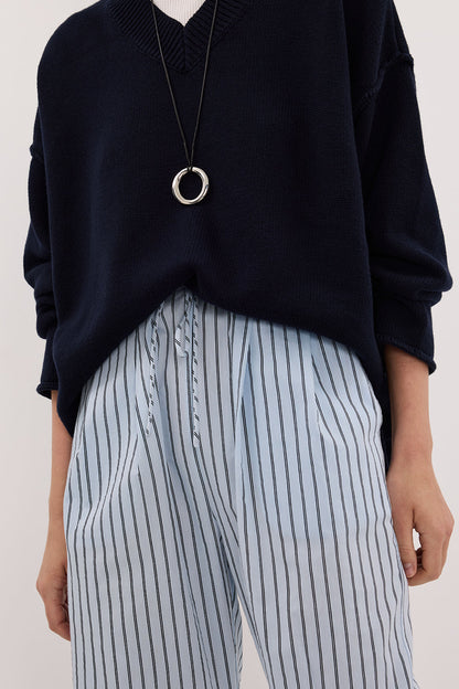 SABLE ICE BLUE SILK BLEND PANT