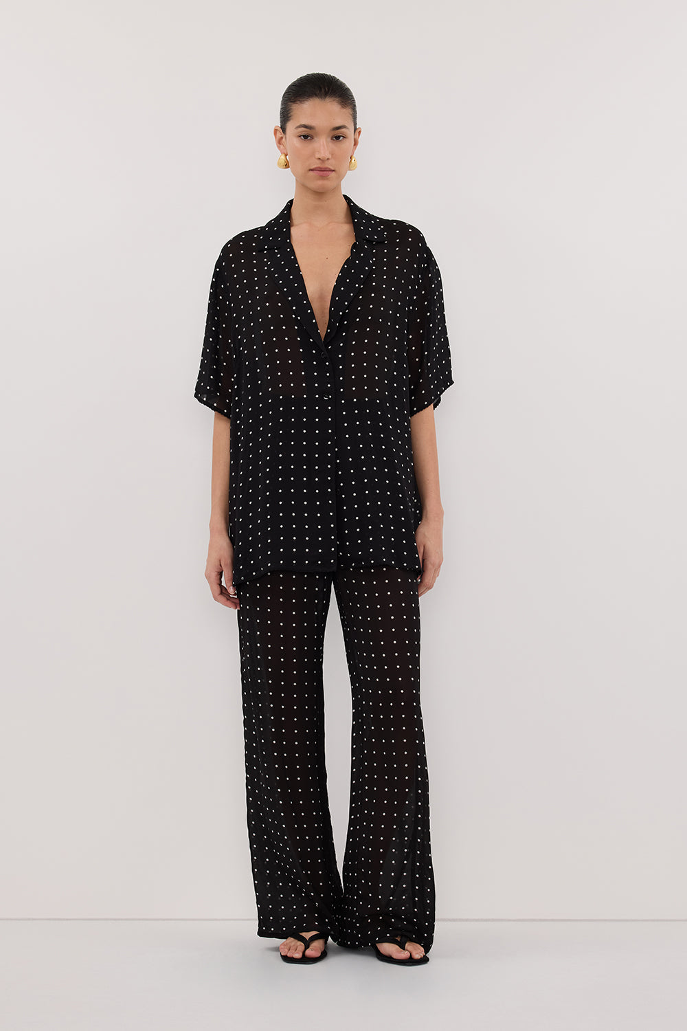 VANESSA BLACK SPOT PANT