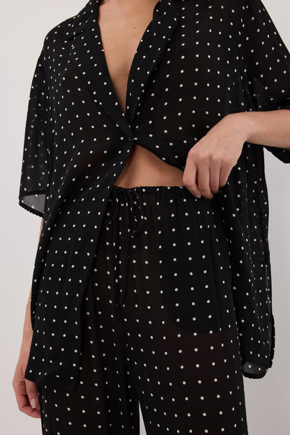 VANESSA BLACK SPOT PANT