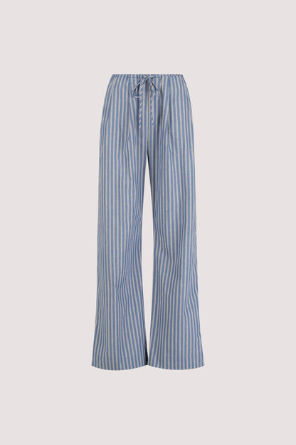 GRACIE BLUE STRIPE DRAWSTRING PANT