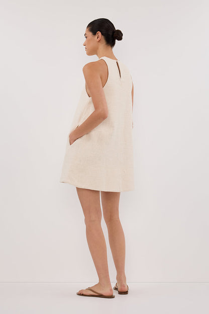 NIA NATURAL MINI DRESS