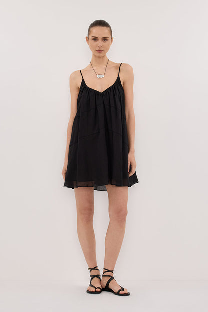 KAHN BLACK RAMIE MINI DRESS