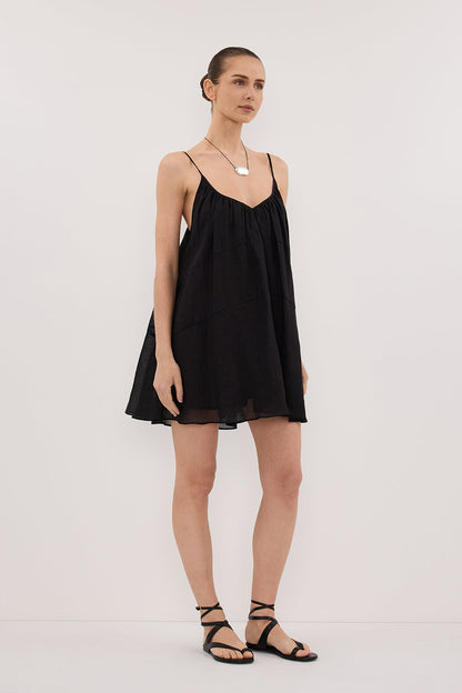 KAHN BLACK RAMIE MINI DRESS