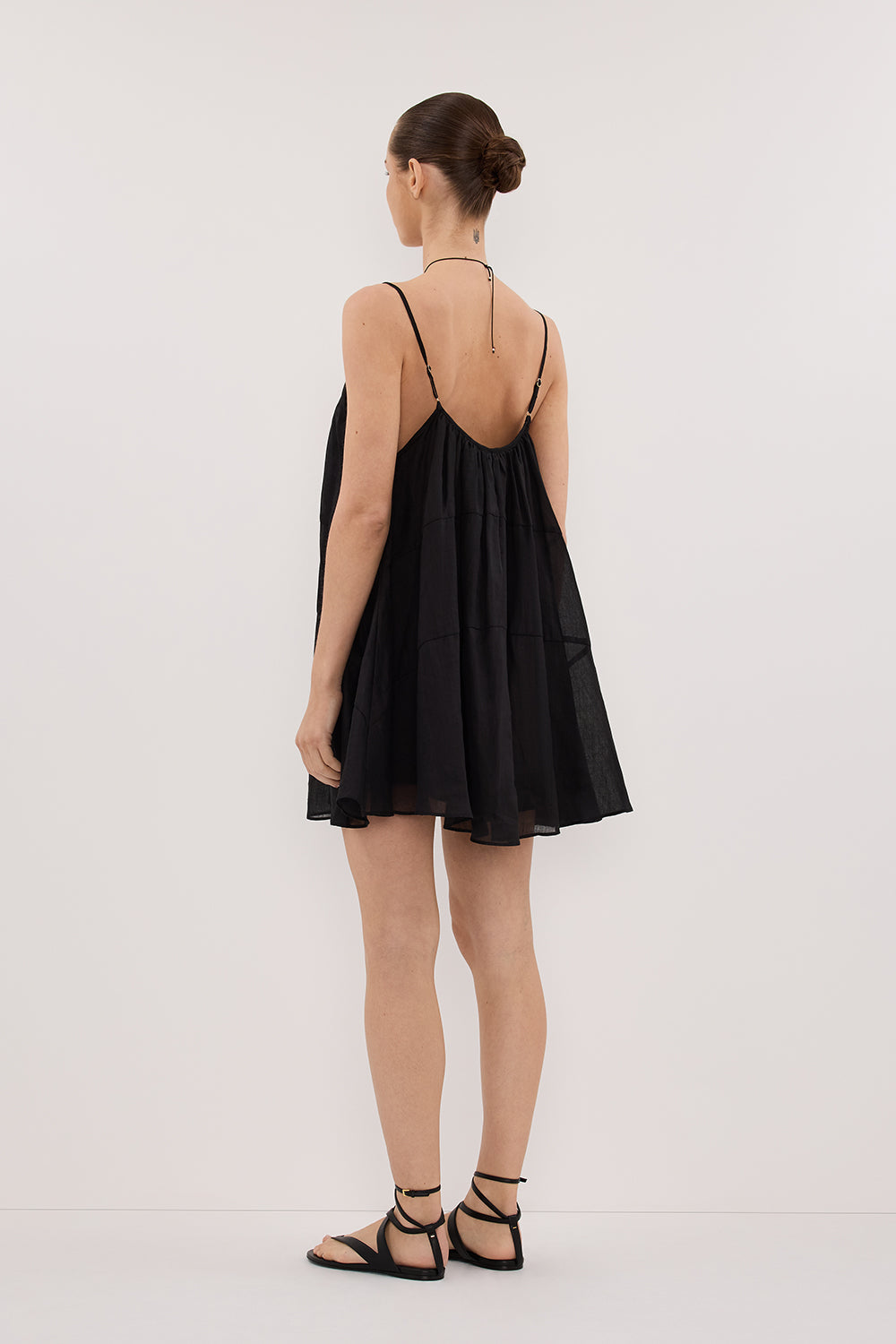 KAHN BLACK RAMIE MINI DRESS
