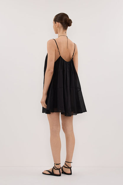 KAHN BLACK RAMIE MINI DRESS