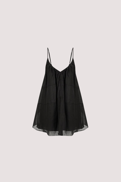 KAHN BLACK RAMIE MINI DRESS