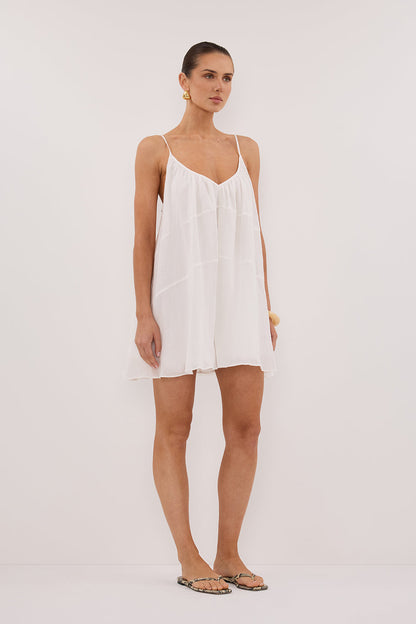KAHN WHITE RAMIE MINI DRESS