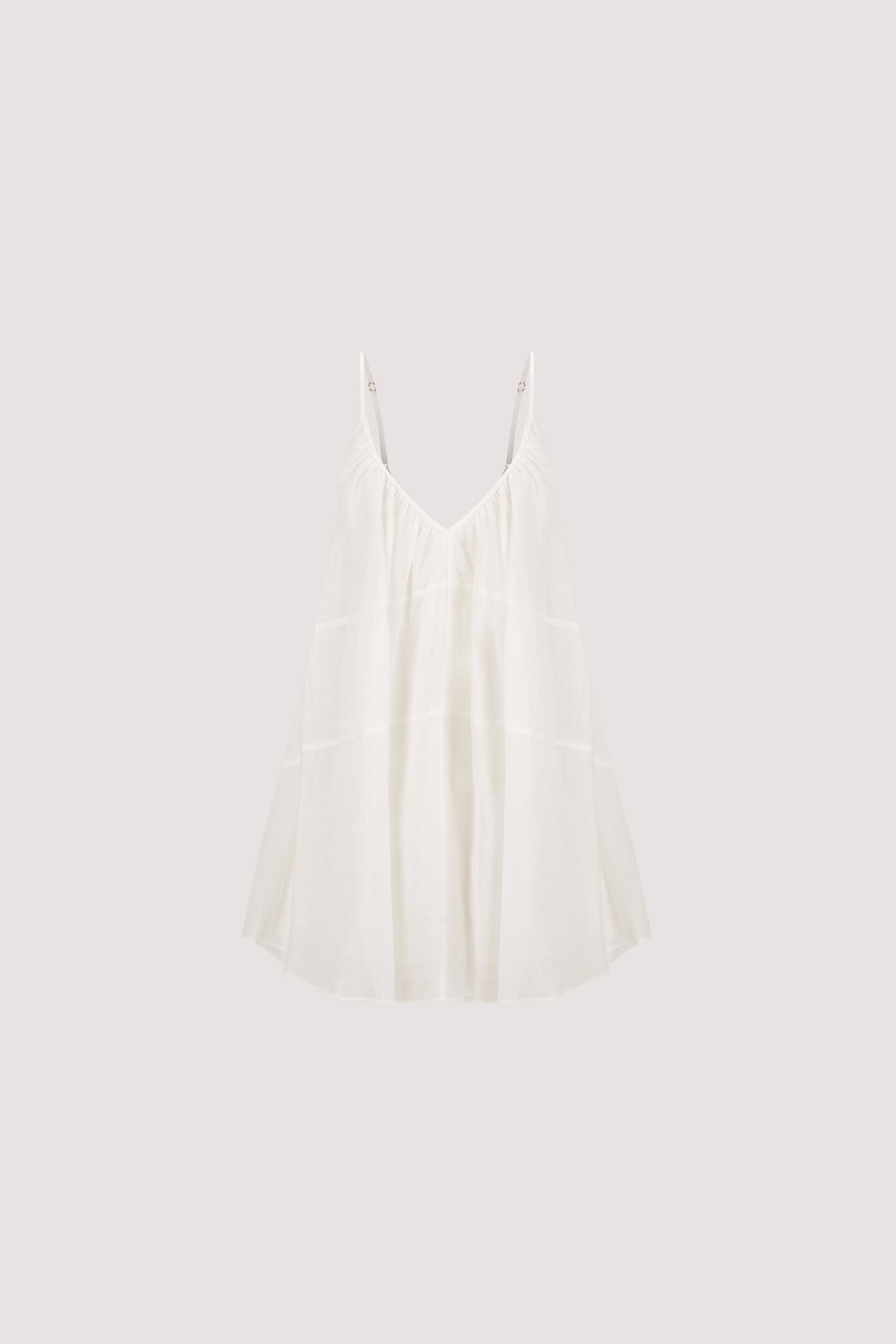 KAHN WHITE RAMIE MINI DRESS