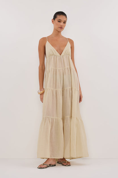 LIZA PLASTER RAMIE MIDI DRESS