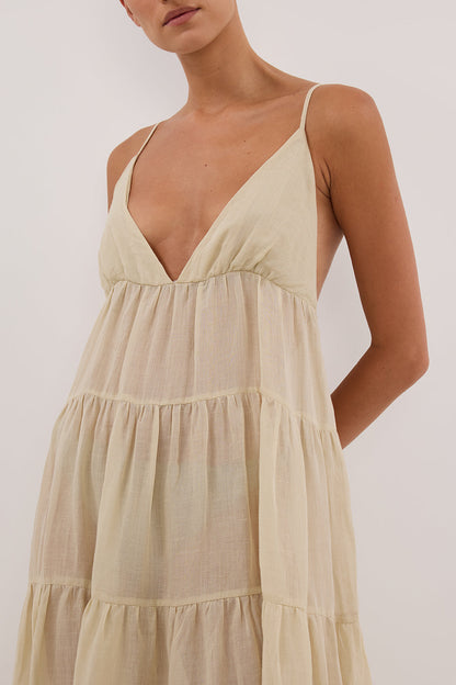 LIZA PLASTER RAMIE MIDI DRESS