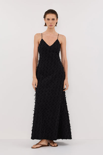 PALOMA BLACK BIAS SLIP MIDI DRESS