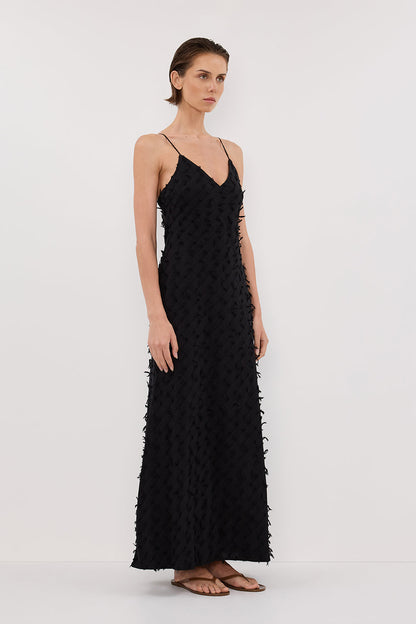 PALOMA BLACK BIAS SLIP MIDI DRESS