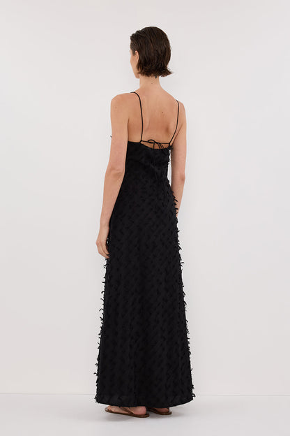 PALOMA BLACK BIAS SLIP MIDI DRESS