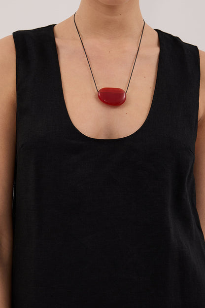 LOTUS BLACK LINEN MINI DRESS