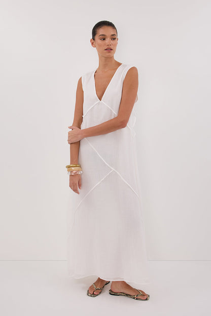 JONA WHITE RAMIE MIDI DRESS