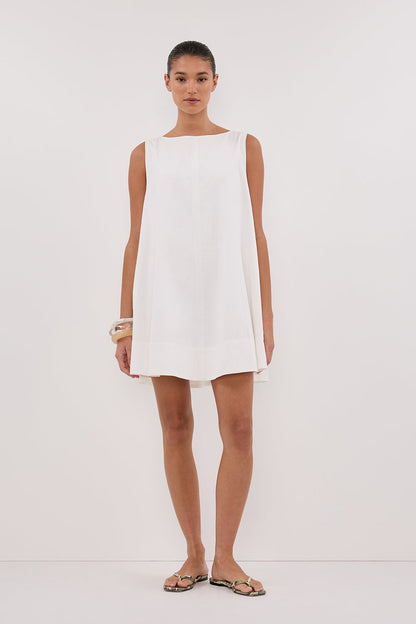 MAISIE WHITE POPLIN MINI DRESS