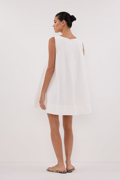 MAISIE WHITE POPLIN MINI DRESS